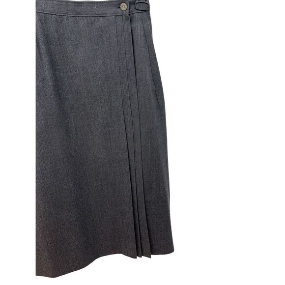 Vintage lady Thomson 100% wool fully lined wrap skirt knee to midi length size 8 - Picture 3 of 16